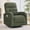 Teddy Green, variant on BaseBeauty Swivel Rocker Recliner Manual, Corduroy Nursery Recliner Glider Chair, Swivel Glider Recliner with Double Pockets, White