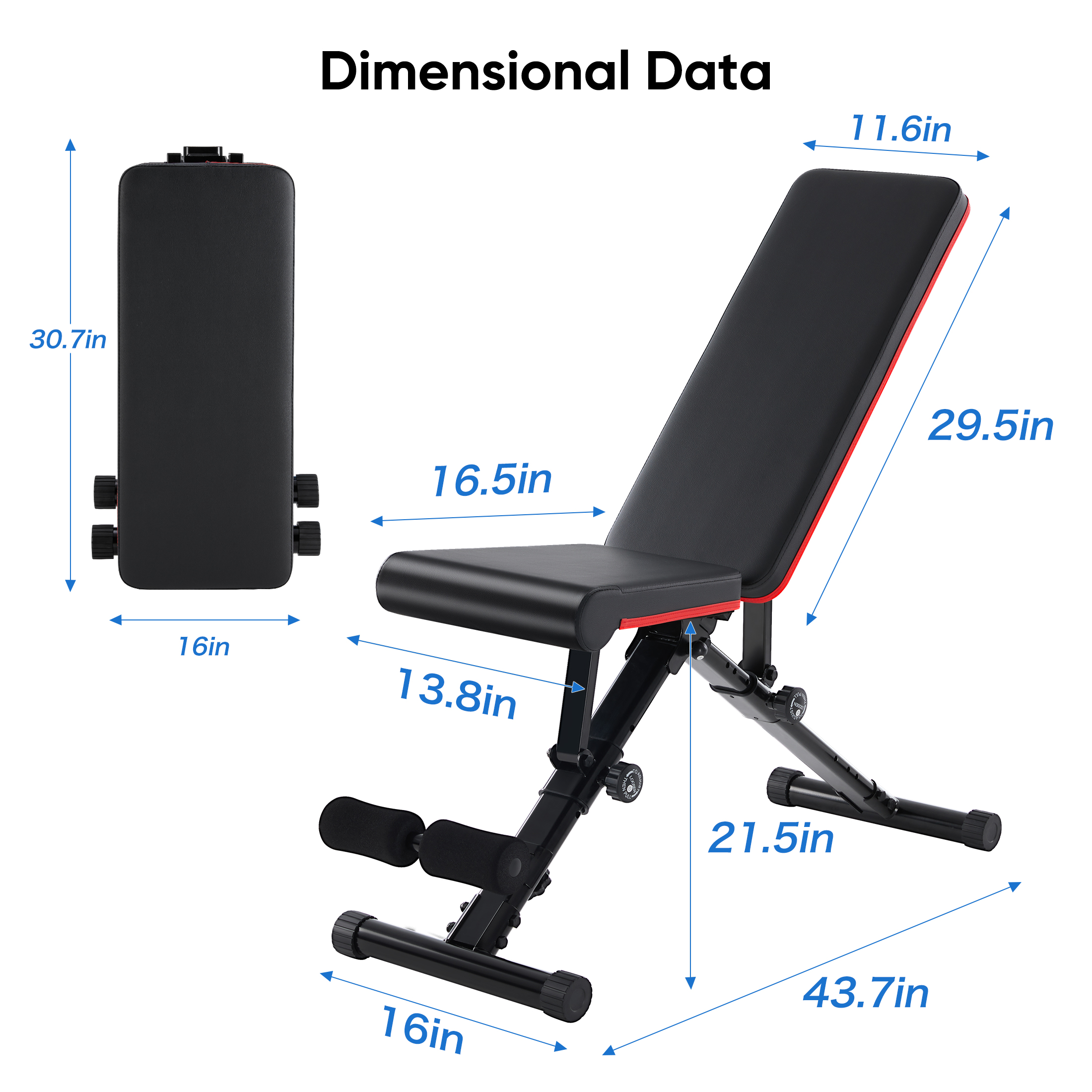 EDX 9 Position Adjustable Weight Bench 795lbs photo 6