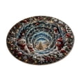 thumbnail image 2 of sruoe Christmas Decorations 3D Visual Round Floor Mat, Illusion Printed Circular Area Rug, Polar Animal Ice Cave Winter Holiday Ground Ornament for Foyer Dining Room Porch, 2 of 6