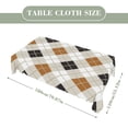 thumbnail image 2 of Black And Gold Argyle Harlequin Rectangular Tablecloth 55"x70" with Lace Edge, Washable Durable Table Cover for Dining, Indoor Outdoor Home Restaurant Decor, 2 of 5