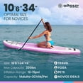 thumbnail image 3 of Quashley Inflatable Paddle Board 10'6" x 34" Wide SUP with Paddle, Pump, Backpack & Leash, 3 of 7