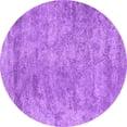 thumbnail image 1 of Ahgly Company Indoor Round Abstract Purple Contemporary Area Rugs, 8' Round, 1 of 4