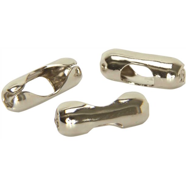 Ball Chain Mfg 6 "B" COUPLINGS, NICKEL PLATED BRASS
