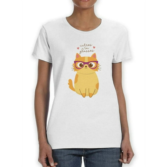 Cuties In Glasses T-Shirt Women -Smartprints Designs, Female 5X-Large