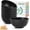 Black, variant on Homienly 8-Pack 60 oz Wheat Straw Large Bowls, Unbreakable, Microwave & Dishwasher Safe, for Snack, Ice Cream, Yogurt, Portion Control, Multi