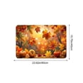 thumbnail image 2 of Ouuluon Soft Fall Pumpkin Maple Leaf Floor Mat, 16x24 inch Halloween Thanksgiving Decorative Rug for Bathroom Kitchen Porch Entryway, 2 of 6
