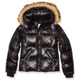 thumbnail image 2 of S13 Girls Faux Fur Mogul Down Puffer, Jet, 14, 2 of 2