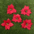 thumbnail image 4 of 15 piezas de flores artificiales de flor de Pascua de 16 cm con clips Decoraciones para árboles de Navidad Guirnaldas Guirnaldas Decoraciones navideñas (Rojo) esquí esquí Gafas de esquí, 4 of 5