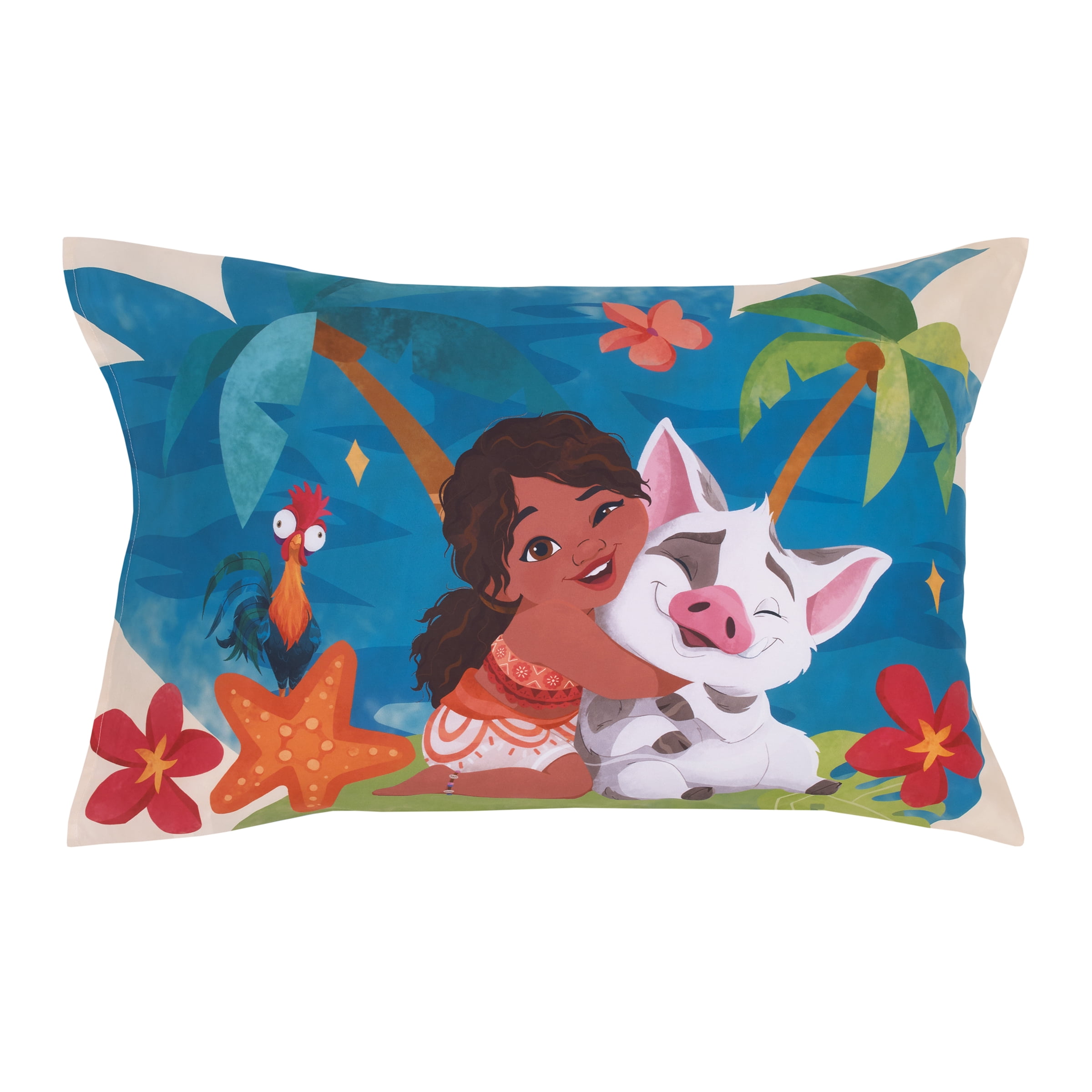 Disney Moana Ocean Sisters 4 Piece Toddler Bed Set, Aqua