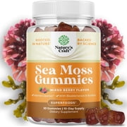 Natures Craft Sea Moss Gummies, Immune Support Supplement for Kids and Adults, Mixed Berry, 30 Count