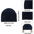 thumbnail image 7 of Dalrosia Women Turban Beanie Hat with Flower Chemo Headwear Elastic Head Wrap Cap, 7 of 7