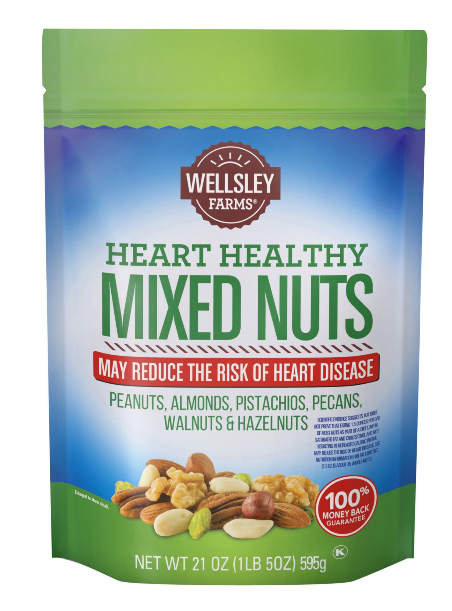 Wellsley Farms Heart Healthy Mixed Nuts, 21 oz.