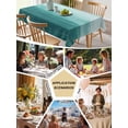 thumbnail image 5 of Turquoise Ombre Table Cloth, Modern Abstract Art Ocean Oil Painting Waterproof Tablecloth for Rectangle Tables, Reusable Washable Fabric Table Cover for Restaurant Kitchen Dining Tables 60"x120", 5 of 6