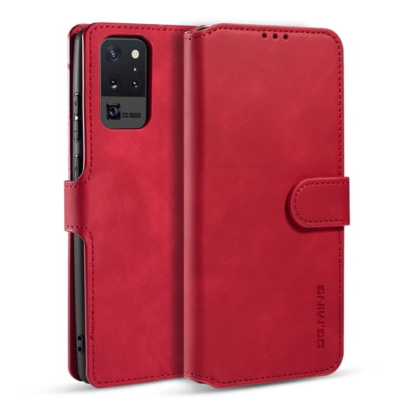 Galaxy Note 20 Wallet Case, Note 20 Case, Allytech Premium PU Leather Folding Stand Folio Flip Magnetic Closure Wireless Charging Support Retro Book Cover for Samsung Galaxy Note 20, Red