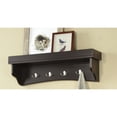 thumbnail image 2 of Bolton Furniture ASCA09CL Shaker Cottage Coat Hooks With Tray, Chocolate, 2 of 2