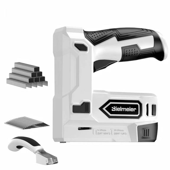 4V Cordless Brad Nailer Kit with Staples Nails, USB Charger, Power Tacker for Upholstery