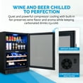thumbnail image 3 of Newair 24" Wine and Beverage Refrigerator, 24 Bottles & 100 Cans, Dual Temperature Zone, Double-Layer Tempered Glass Door, Black Stainless Steel, 3 of 20