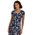 thumbnail image 4 of Lauren Ralph Lauren Floral Jersey Maxidress Blue, Large, 4 of 4
