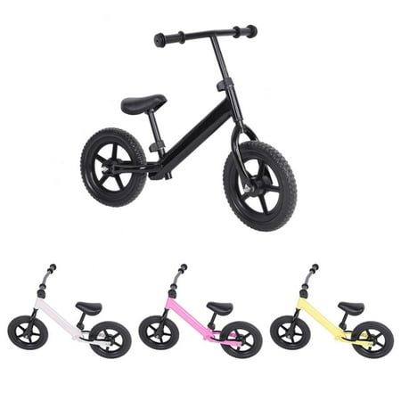 WALFRONT No-pedal Bicycle,Balance Bicycle,12inch Wheel Carbon Steel Kids Balance Bicycle Children No-Pedal Bike