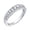 Dazzling White - Round, variant on 3.5mm Eternity Wedding Bands for Women Vintage Sterling Silver CZ Stackable Ring Size 7