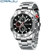 Crrju New Men Watches Top Brand Luxury Chronograph Quartz With Stainless Steel Sports Wristwatch Relogio Masculino - Quartz Wristwatches