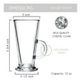 thumbnail image 4 of Crystalia Set of 2 Irish Coffee Mugs with Handle, Tall Funnel Clear Glasses for Iced Coffee, Latte, Cappuccino, Hot Chocolate, 4 of 6