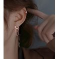 thumbnail image 3 of Leander Solid 925 Sterling Silver Tassel Chain Drop Dangle Small Hoop Earrings Huggie for Women Teen, 3 of 6