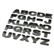 thumbnail image 5 of Emblema de metal para el maletero, guardabarros, placa de identificación, logotipo, bricolaje, 26 letras y 10 números, 25 mm y 30 mm, para todos los coches, 5 of 5