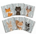 thumbnail image 1 of Inkdotpot Ensemble de 6 sous-Verres Faciles à Nettoyer 4 Pouces Carrés Réutilisables Animaux, 1 of 8