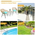 thumbnail image 6 of Gymax 3PCS Rattan Patio Bistro Set Conversation Furniture Set w/ Turquoise Cushions, 6 of 10