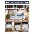 thumbnail image 6 of Merry Christmas Valances for Windows, 54 x 18in, Plaid Xmas Tree Snowflake Red Green Rod Pocket Kitchen Valance Curtain Light Filtering Window Treatments for Living Room Bedroom, 1 Panel, 6 of 7