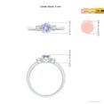 thumbnail image 6 of ANGARA Natural Classic Tanzanite and Diamond Three Stone Engagement Ring in 14K White Gold for Women (Size-5mm) | December Birthstone, Anniversary, Jewelry Gift for Women | Natural Tanzanite Ring, 6 of 10