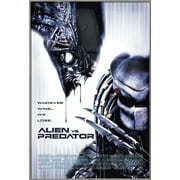 Alien Vs. Predator - Framed Movie Poster (Regular Style / White) (Size: 27" X 40") (Brushed Champagne Aluminum Frame)