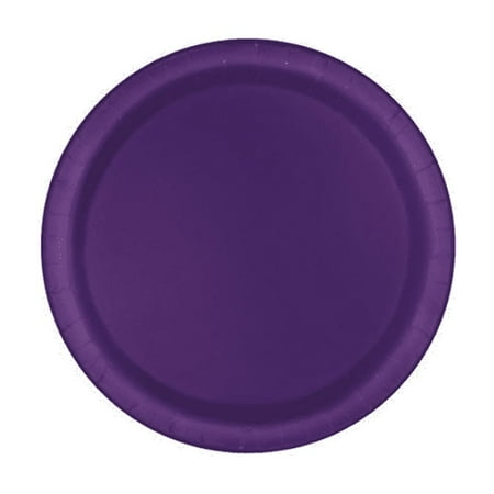 Deep Purple Round Dessert Plates - 7" (Pack Of 8) - Premium Paper - Perfect For Parties & Events