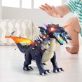 thumbnail image 3 of Juguetes electrónicos de dinosaurio, rociador de niebla con luces, sonido de rugido, juego de cerebro de dinosaurio para caminar, juguetes educativos Violeta Yotijar Juguetes de dinosaurios eléctricos, 3 of 8