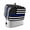 Black White Blue, variant on Toaster Cover 2 Slice, Blue American Flag Dustproof Bakeware Oven Protector with Top Hook, Black White Striped US Flag Stars Waterproof Small Kitchen Appliance Toasters Dust Cover, 11"x6"x8"