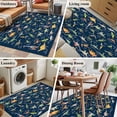 thumbnail image 5 of Blue Dinosaur Area Rugs 2.7'x5', Washable Small Throw Rugs for Kitchen Bedroom, Vintage Letters Farm Animals Indoor Outdoor Rug Non-Slip Low Pile Carpet Runner Reversible Floor Mats, 5 of 8