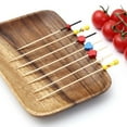 thumbnail image 5 of Bamboo Toothpicks for Appetizers Cocktail Picks Wedding Birthday Party Food Fruit Decorative Skewer Sticks 100 Counts, 5 of 5