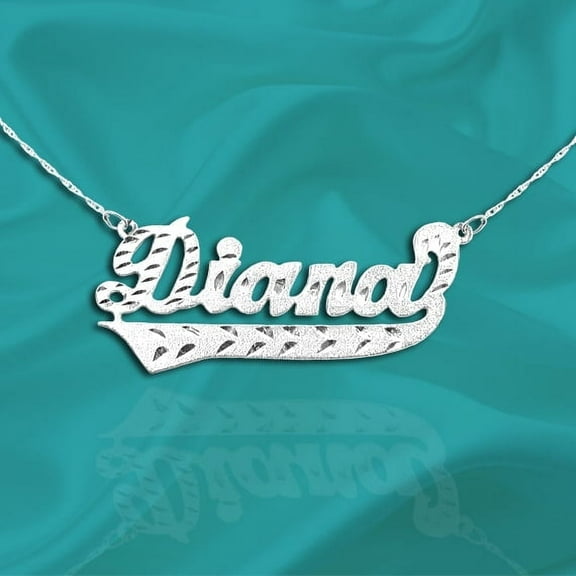925 Sterling Silver Personalized Name Necklace with Name of Your Choice - Made in USA