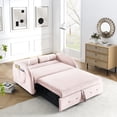 thumbnail image 3 of Holaki Modern 55.5" Pull Out Sleep Sofa Bed 2 Seater Loveseats Sofa Couch with side pockets, Adjsutable Backrest and Lumbar Pillows for Apartment Office Living Room, 3 of 11