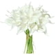 thumbnail image 1 of Flores blancas de 20 piezas, flores artificiales de seda de lirio de cala, 13,5 "para el día de la madre, hogar, cocina y boda, 1 of 5