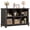 Black Oak + 6 cube, variant on Farmhouse 6-Cube Storage Organizer for Living Room, White