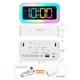 thumbnail image 5 of Reloj despertador Cadmos Loud con luz nocturna RGB, doble alarma, blanco, 5 of 6