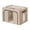 Brown M, variant on Clear View Storage Box, Stackable Foldable Organizer with Window for Clothes and Toys, Fabric Bin with Zipper, Space Saving Solution