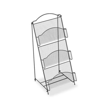 Safco Onyx Mesh Literature Floor Rack SAF6460BL