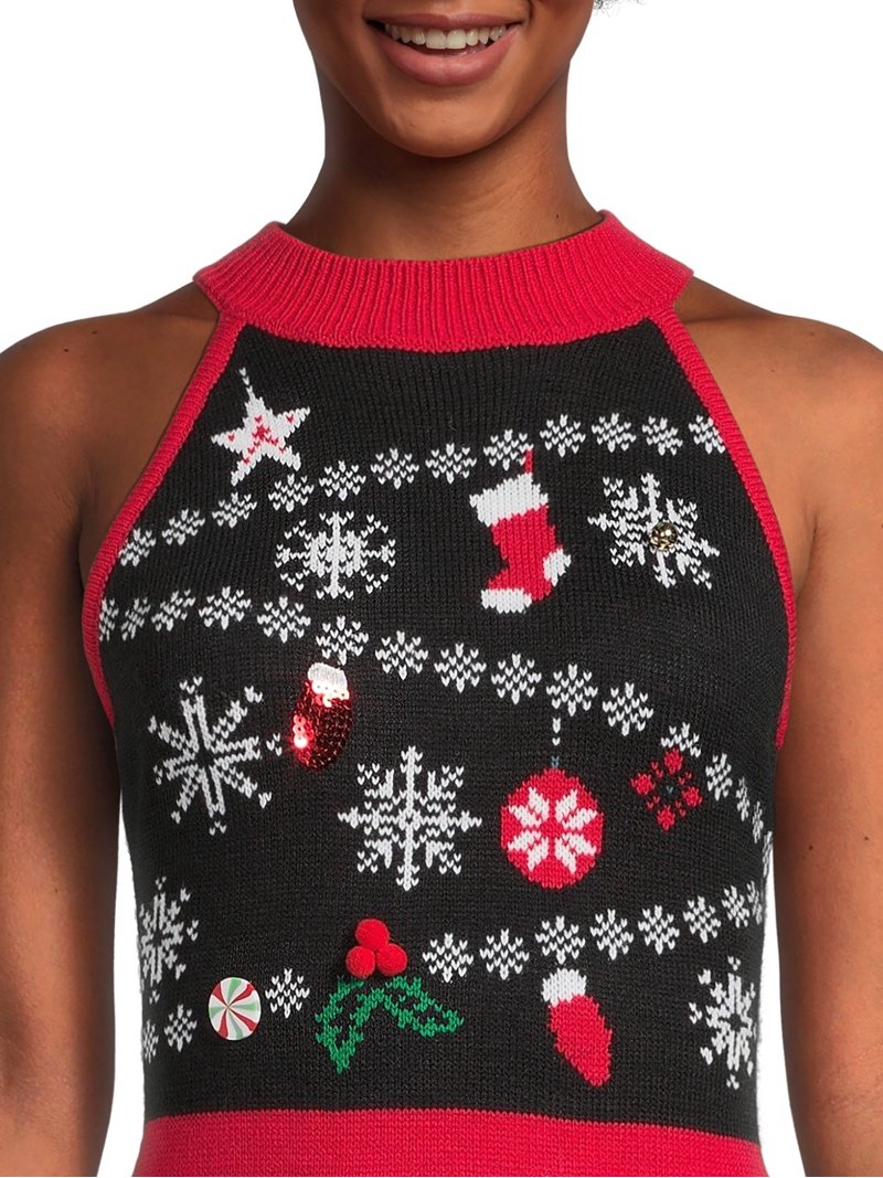 sachin and babi light blue dress Red Sequin Holiday Dress w/ Velvet Flower Sash - Size: 06-09m