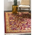 thumbnail image 2 of 4' x 6' Red and Beige Farmhouse Border Rectangular Area Throw Rug, 2 of 8