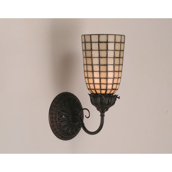 Meyda Tiffany - 74057 - One Light Wall Sconce - Geometric - Beige-45pack