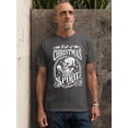 thumbnail image 2 of Full of Christmas Spirit Funny Skeleton Holiday Season Shirt for Men Unisex Mens Tshirt, 2XL, Charcoal, 2 of 6