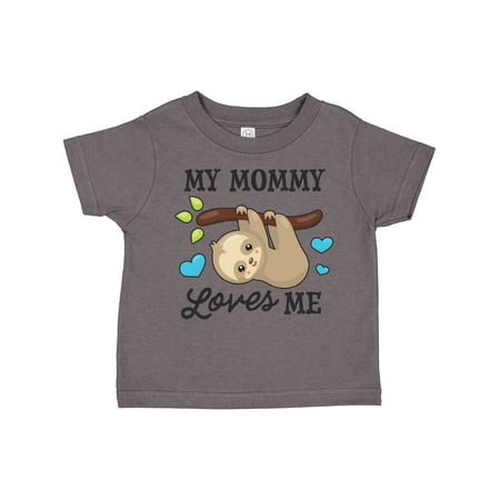 

Inktastic My Mommy Loves Me with Sloth and Hearts Gift Toddler Boy or Toddler Girl T-Shirt